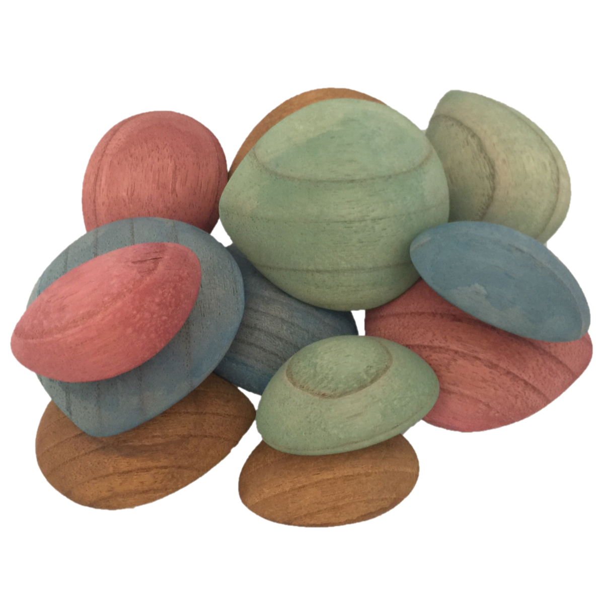 Earth Wood Pebbles/12pc