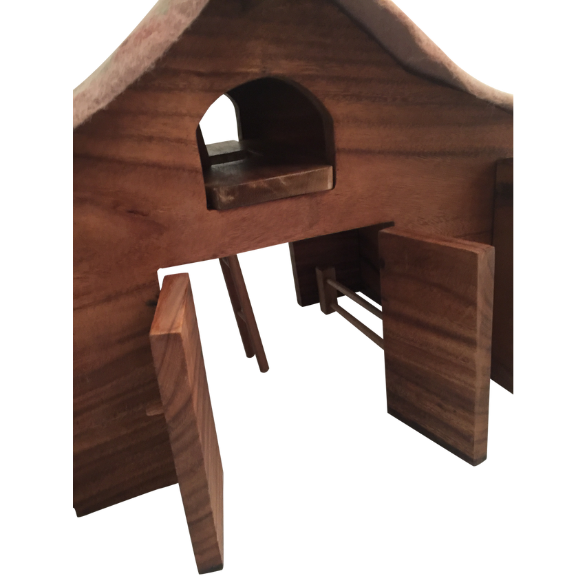 Barn with Felt Roof and Ladder