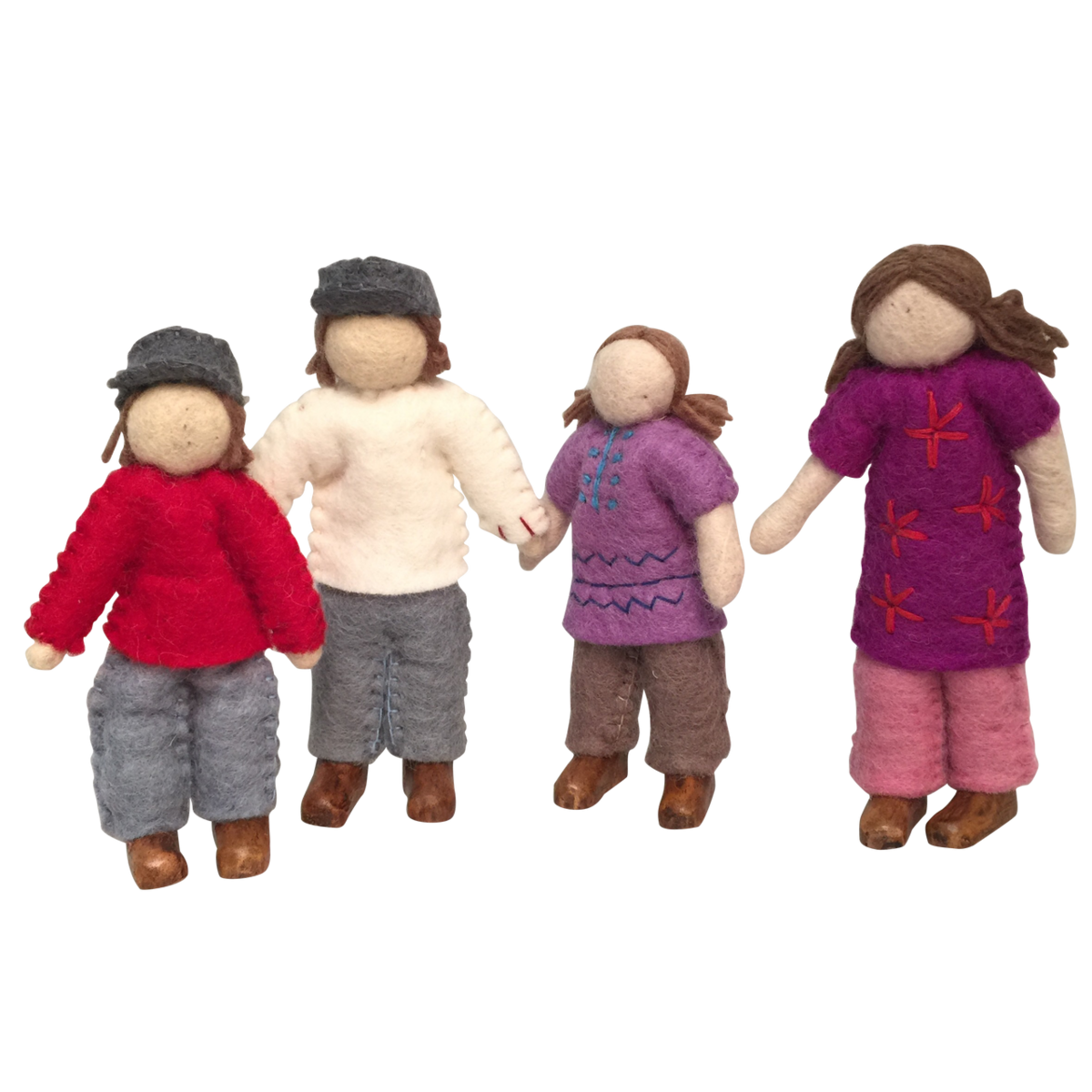 Caucasian Family/4 Dolls