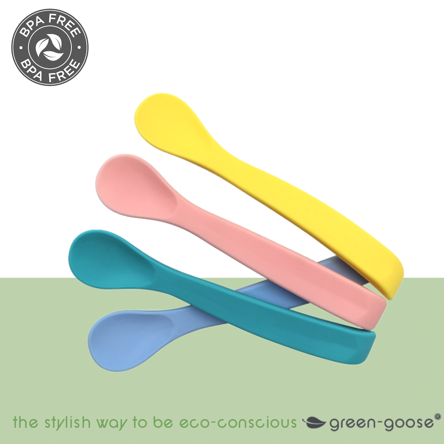 green-goose Babylepel Set Gebogen | 4 Stuks