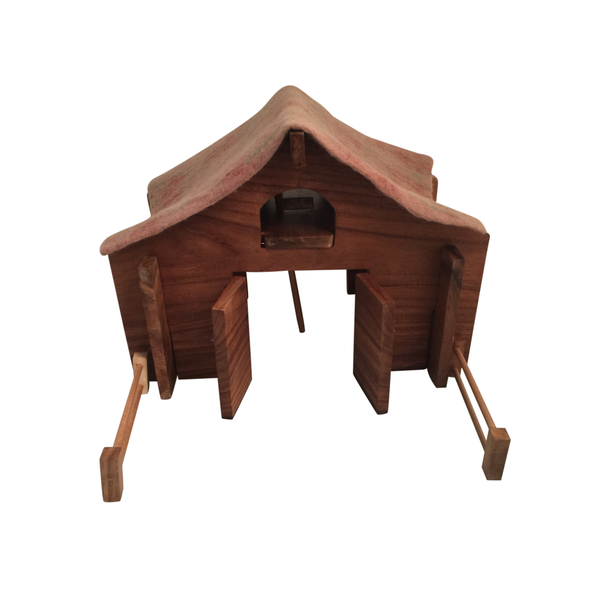 Barn with Felt Roof and Ladder