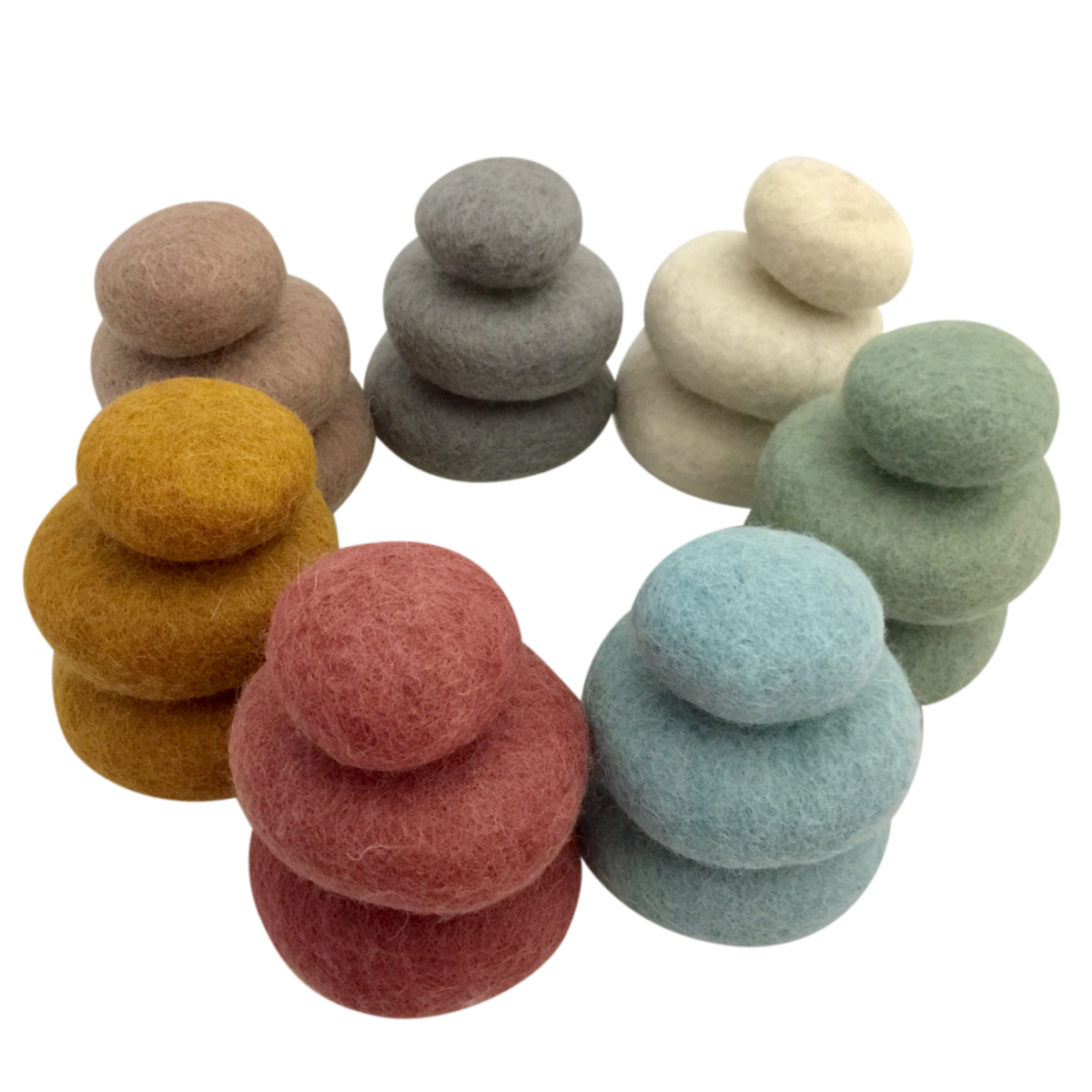 Earth Felt Pebbles/21 stuks