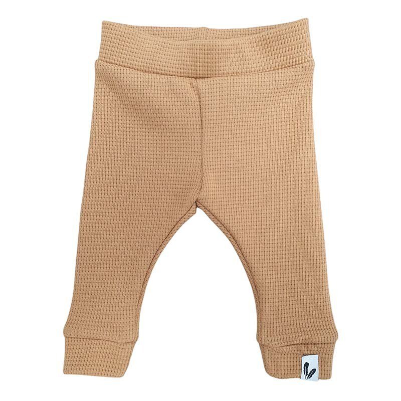 Newborn broekje waffle camel