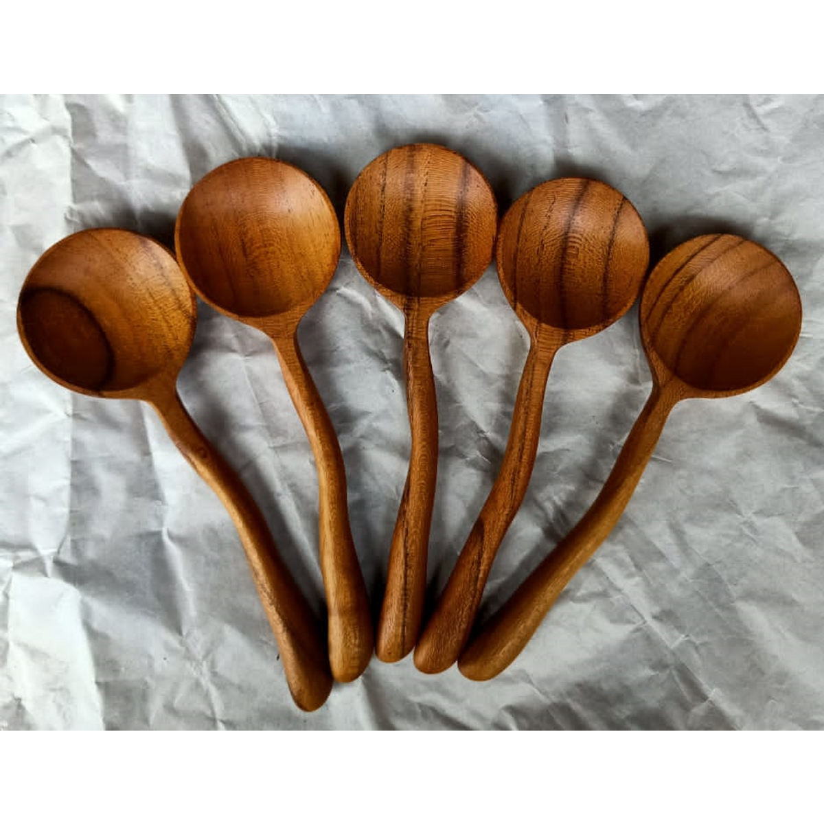 Teak Moon Spoons/6pc