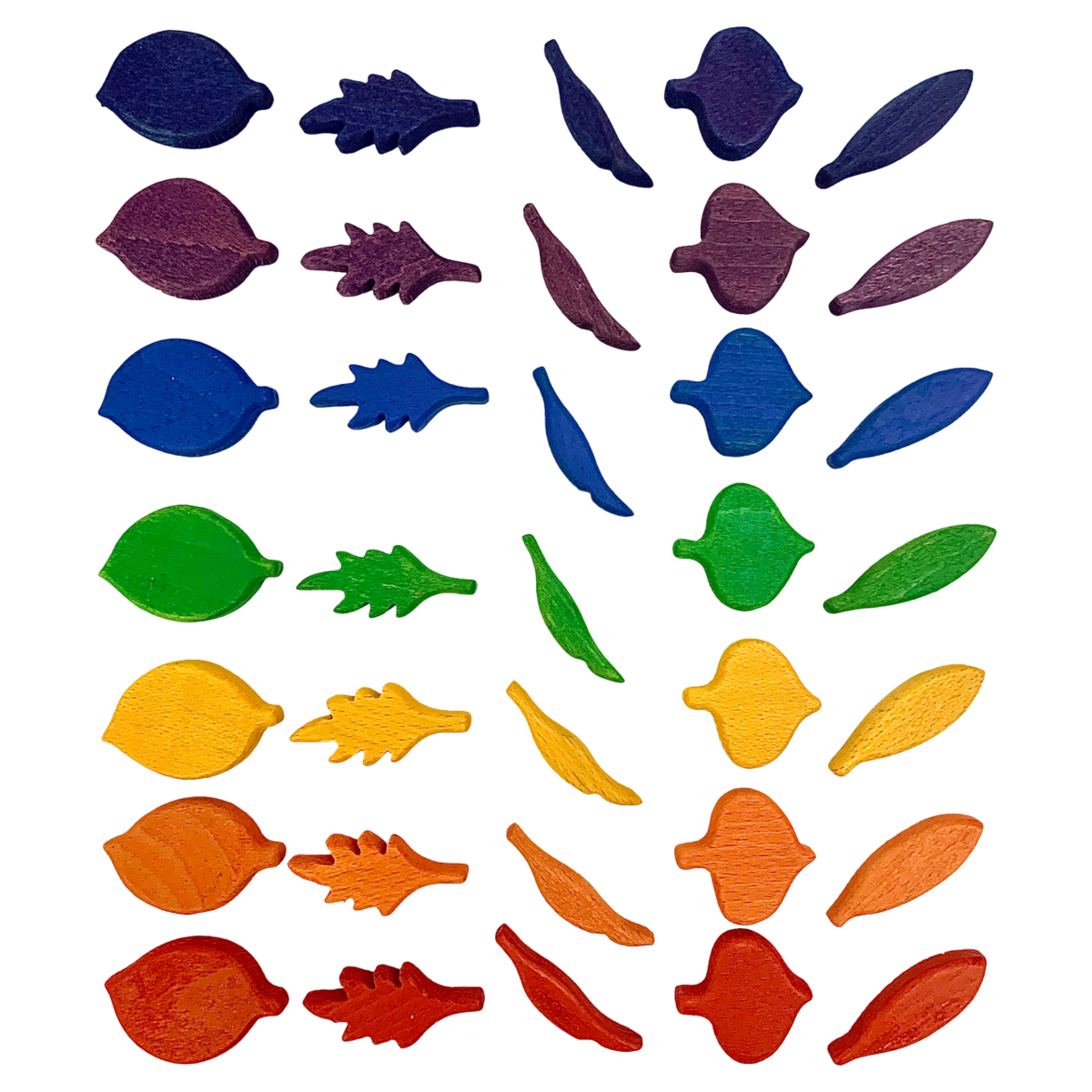 Mini Rainbow Leaf Shape/35pc