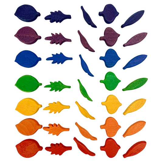 Mini Rainbow Leaf Shape/35pc