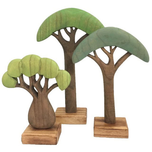 African Trees Coloured/3pc