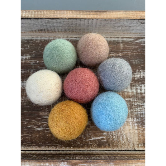 Earth Felt Balls 3.5cm/7pc