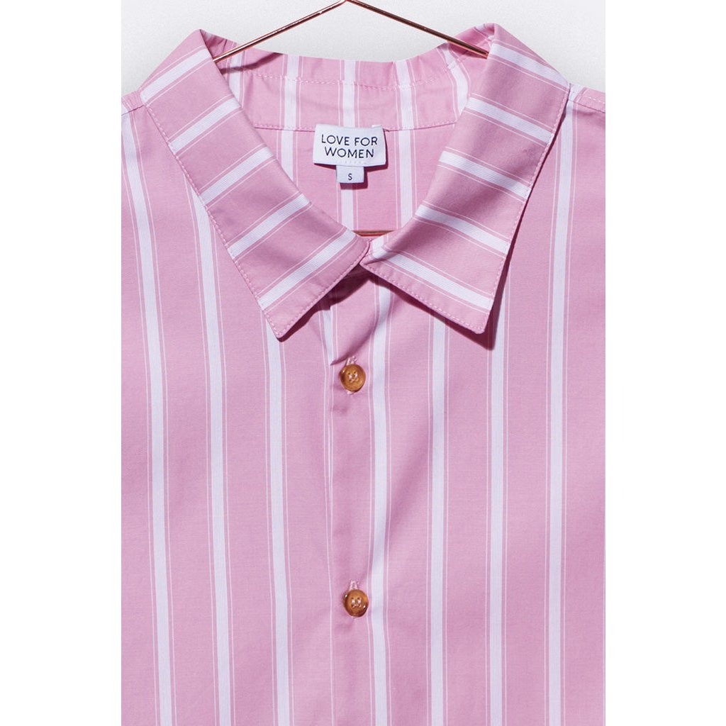 Eva blouse in roze/witte strepen voor dames