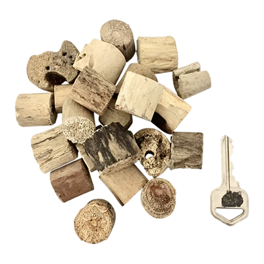 Short round Driftwood/20pc
