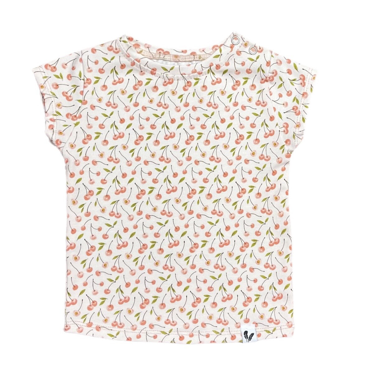 Shirtje cherry pink maat 74/80