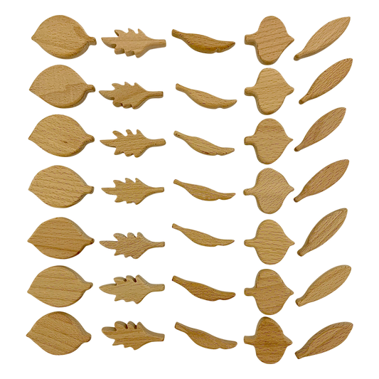 Mini Natural Leaf Shapes/35pc
