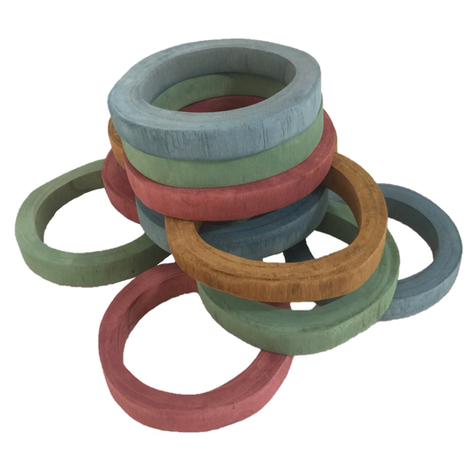 Earth Wood Rings/12pc