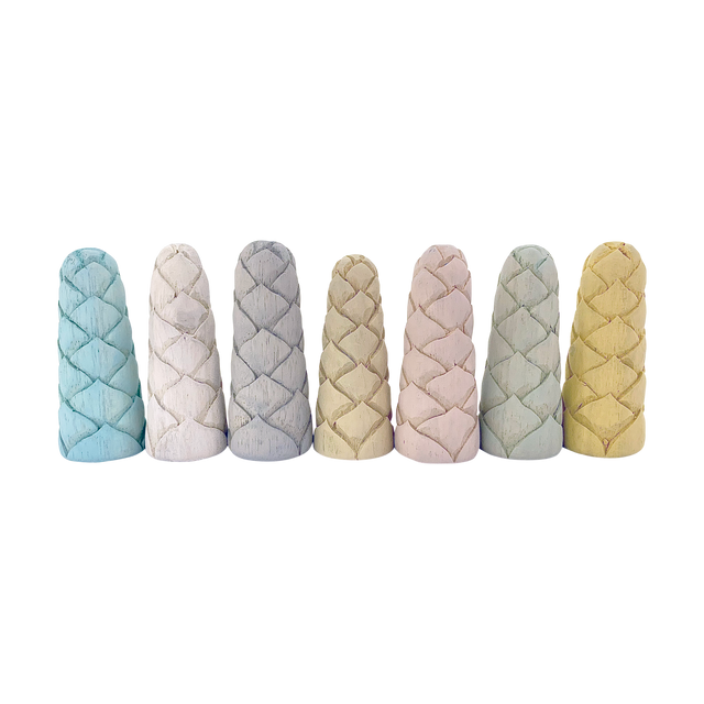 Mini Pastel Flower Buds S/7pc
