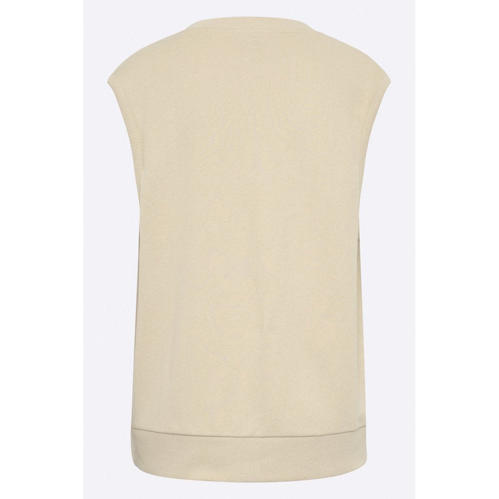 Tabea sweatervest in zandkleur voor dames