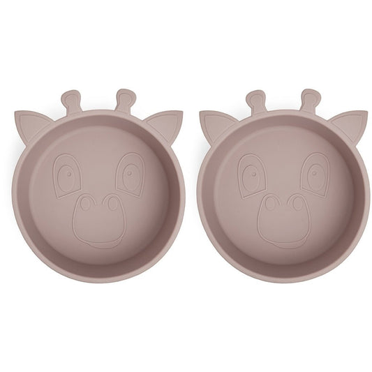 Alex siliconen diep bord 2-pack Giraf