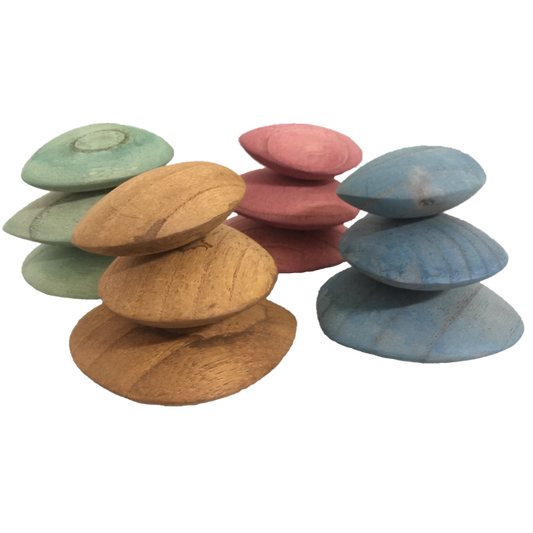 Earth Wood Pebbles/12pc