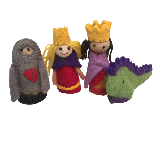 Finger Puppets King Queen/4pc