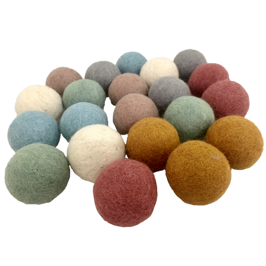 Earth Felt Balls 3.5cm/28pc
