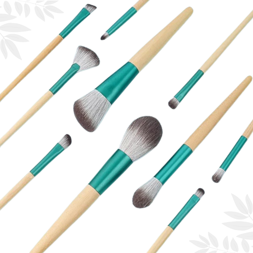 green-goose Make Up Borstel Set met Zak | 10 Stuks