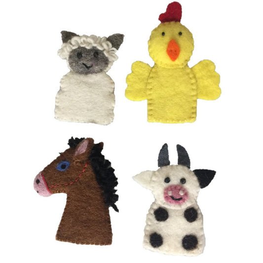 Farm Animal Finger Puppets 4pc
