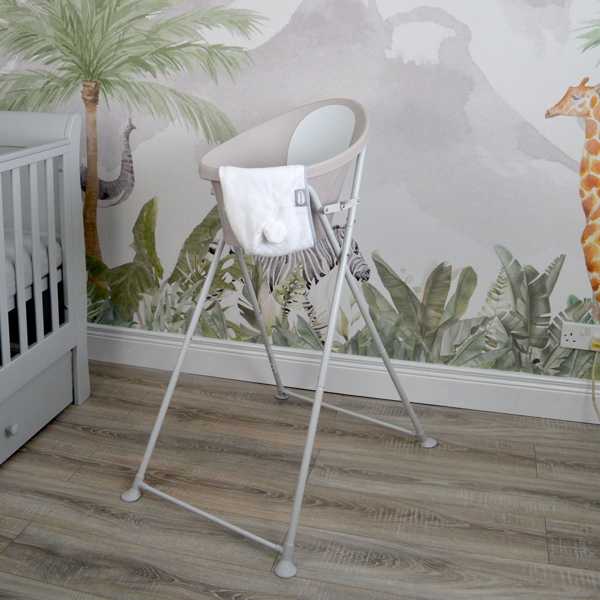 Babybadje taupe/lichtgrijs