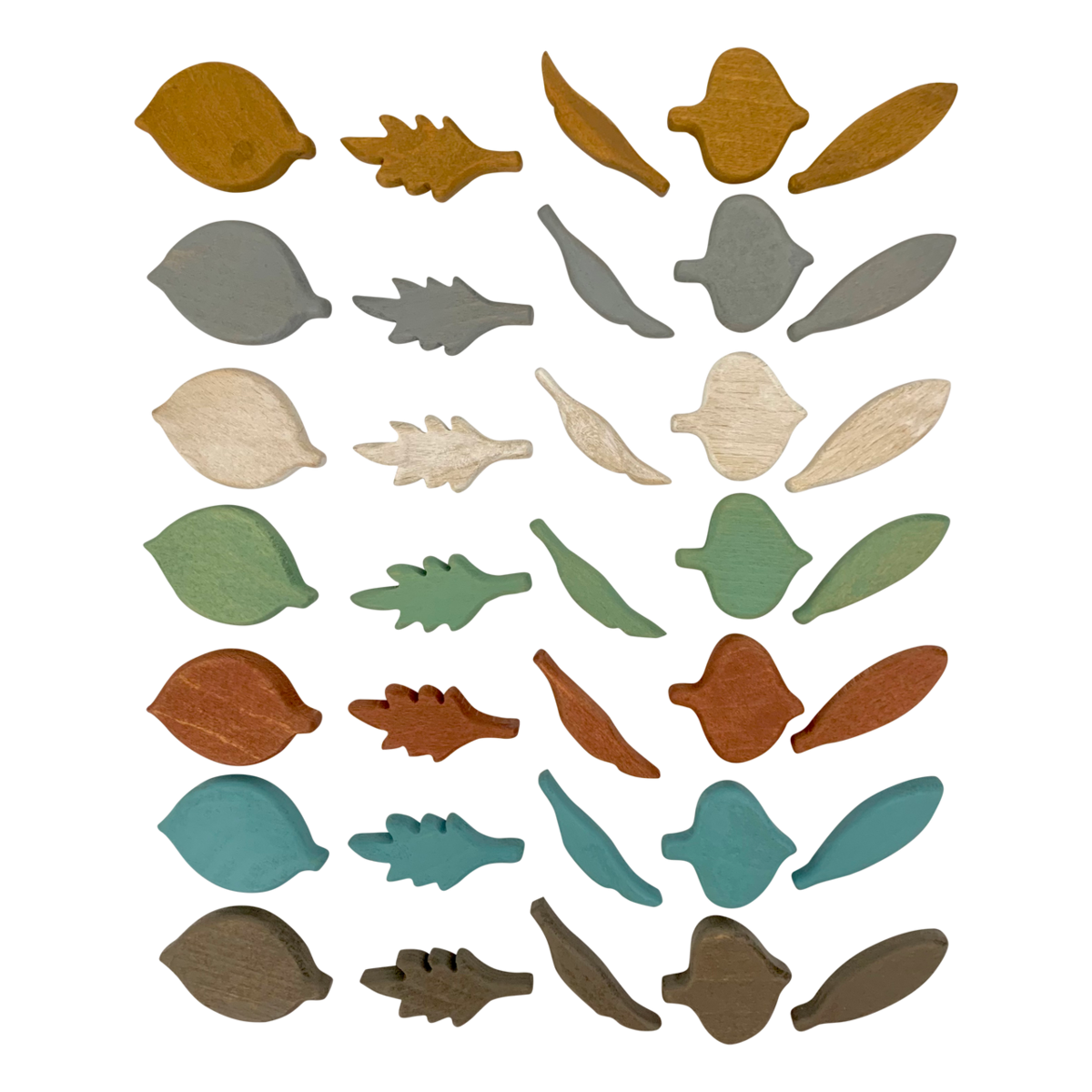 Mini Earth Leaf Shapes/35pc