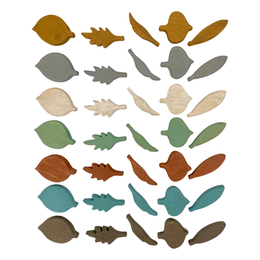 Mini Earth Leaf Shapes/35pc