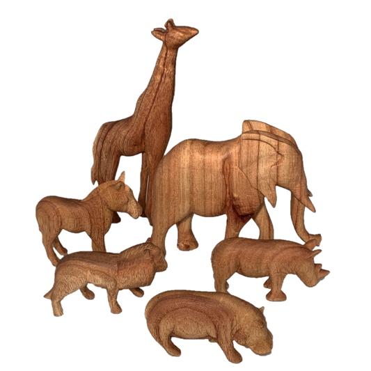 African Animals Natural/6 pieces