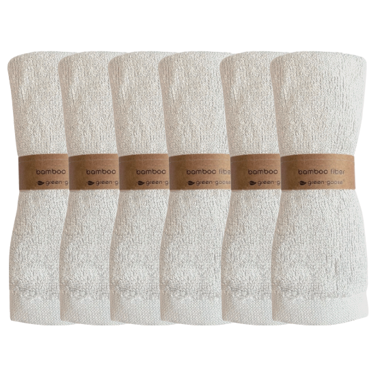 green-goose Bamboe Wasdoekjes | 6 Stuks | Wit