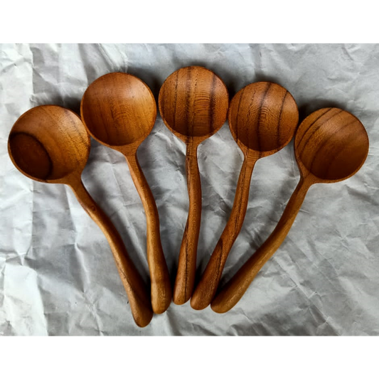 Teak Moon Spoons/6pc