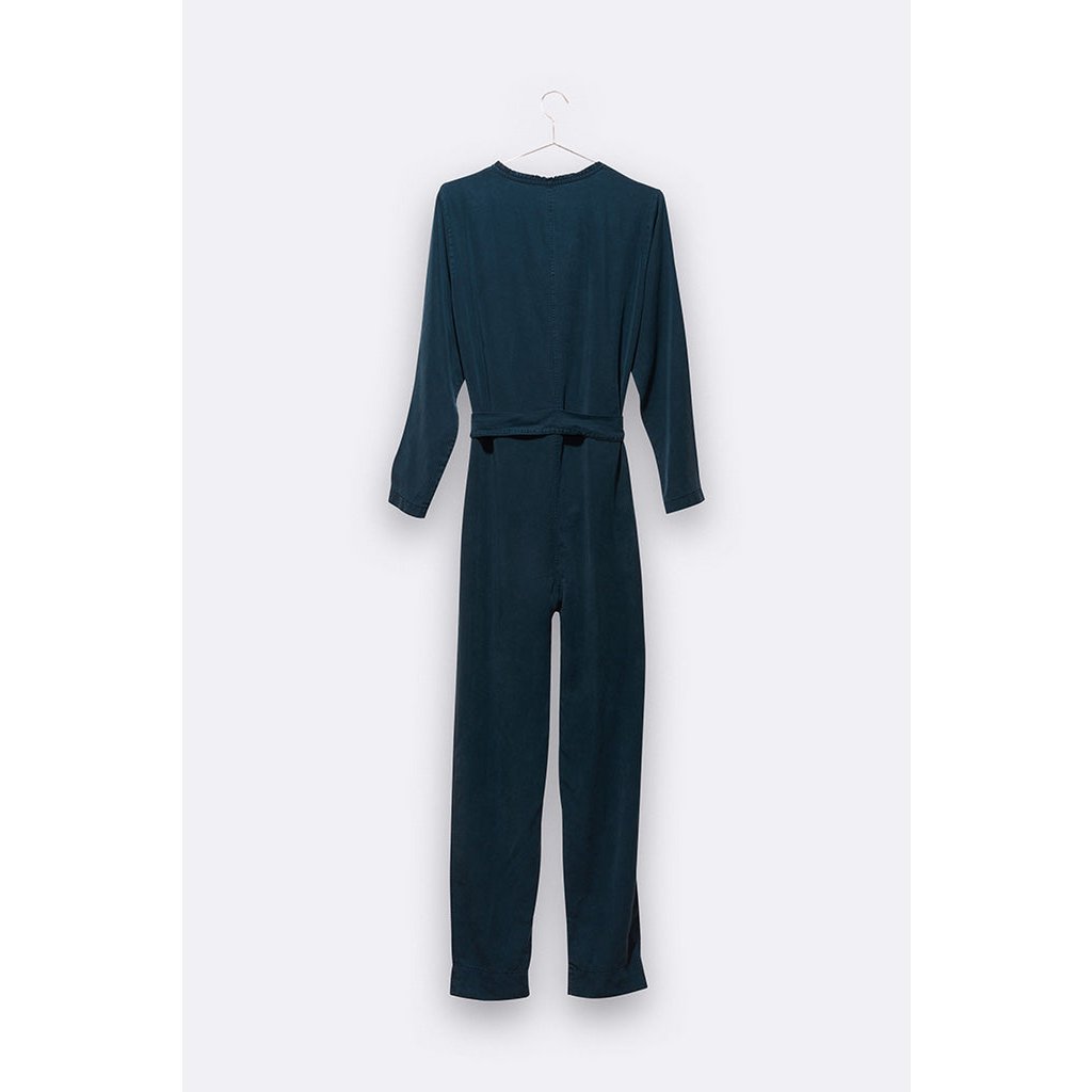 Nette overall in marineblauw Tencel voor dames